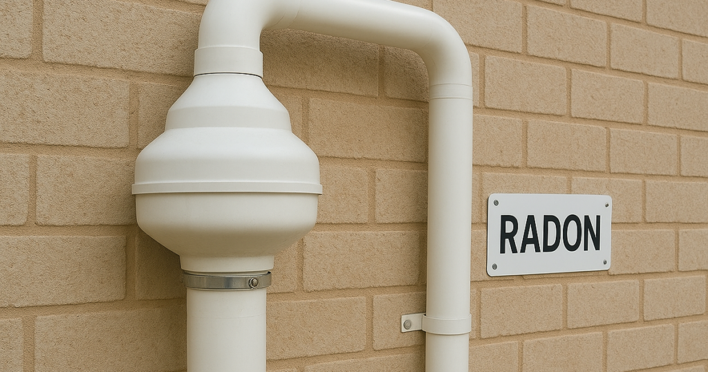 externally mounted extraction fan and discharge pipework